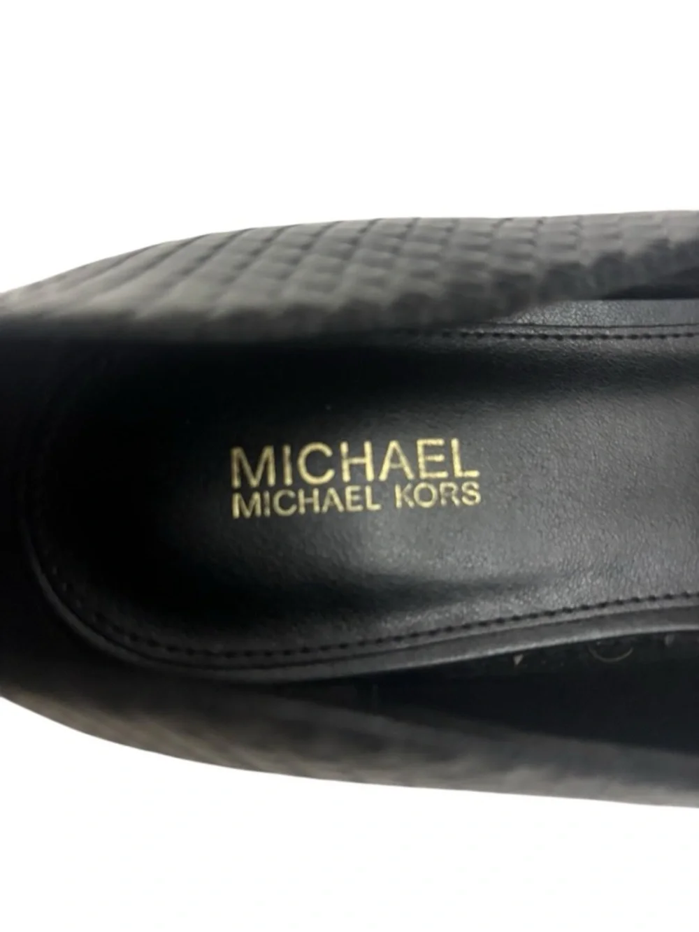 Micheal Kors NWOT classic black faux snake print man made ballet flat shoes 9 - Picture 11 of 14